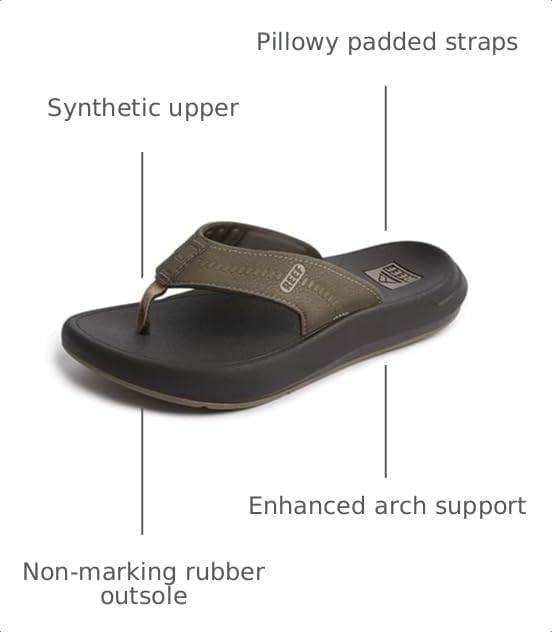 REEF Mens Sandals, Cruiser Brown-tan