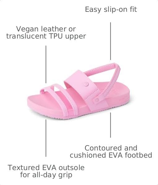 REEF Girls ToddlerLittle Kids Cushion Vista Sandal Jelly Pink