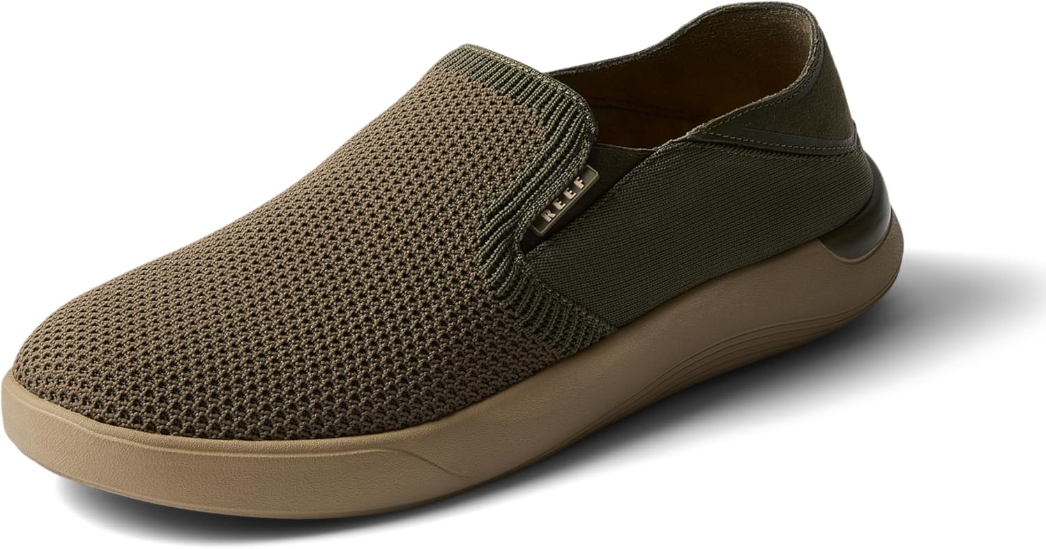 REEF Mens Shoes, Neptune Slip On Olive