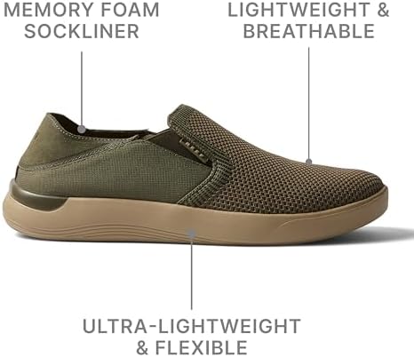 REEF Mens Shoes, Neptune Slip On Olive