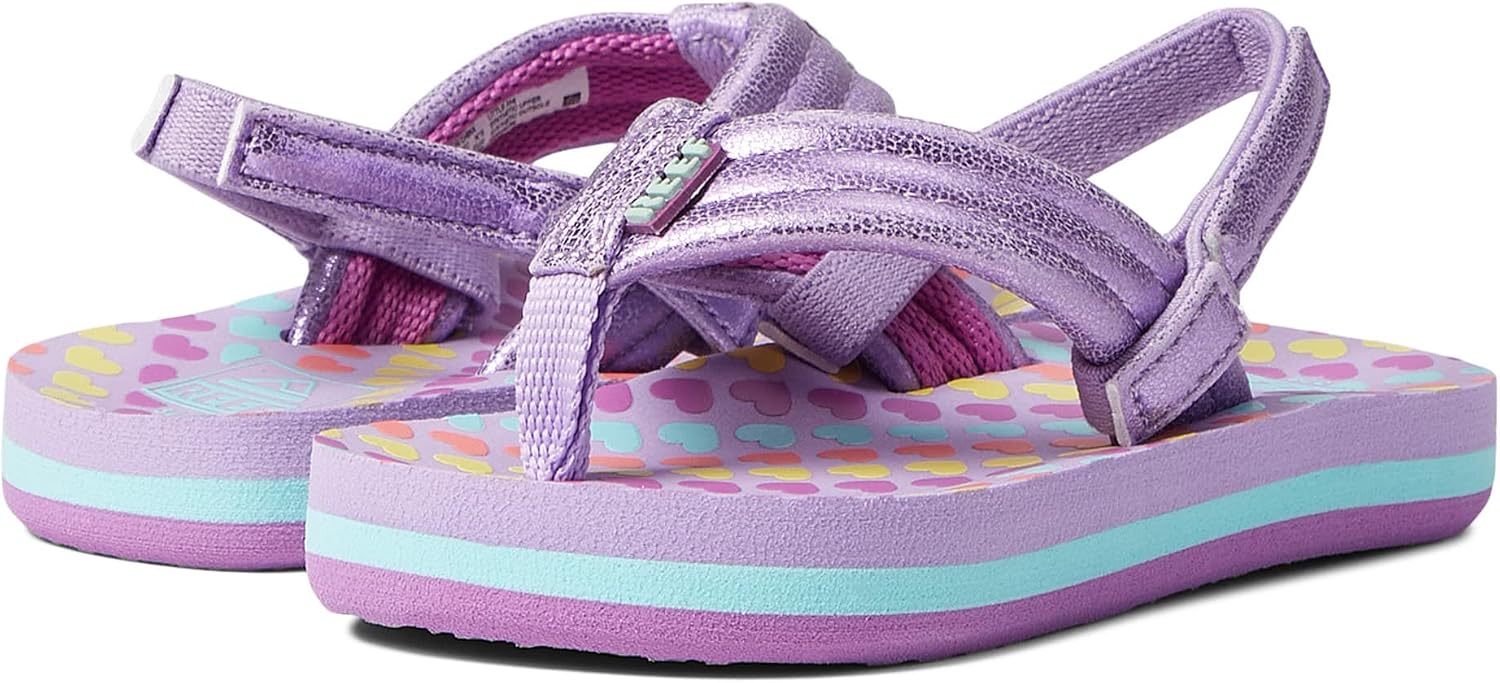 REEF Girls ToddlerLittle Kid Ahi Beach Flip Flop, Soft Cushion Footbed, Water Friendly Lavender