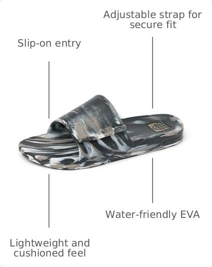 REEF Men's Sandals Fanning Slide H20 Tan-beige Marble