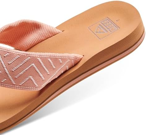 REEF Women's Sandals Spring Woven Flip Flops Peach Parfait