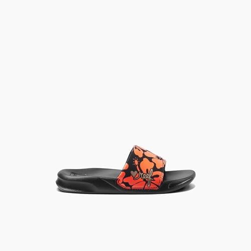 Reef Girls Kids One Slide Sandal Hibiscus Coral