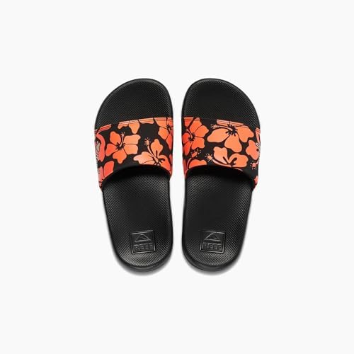 Reef Girls Kids One Slide Sandal Hibiscus Coral