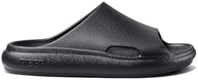 Reef Kids' Rio Slide Sandal, Super Soft Molded EVA Footbed, Lightweight, Water Friendly, Black, 3
