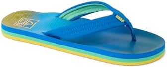 REEF Boys Kids Ahi Beach Flip Flop, Soft Cushion Footbed, Water Friendly BlueFade Stripe