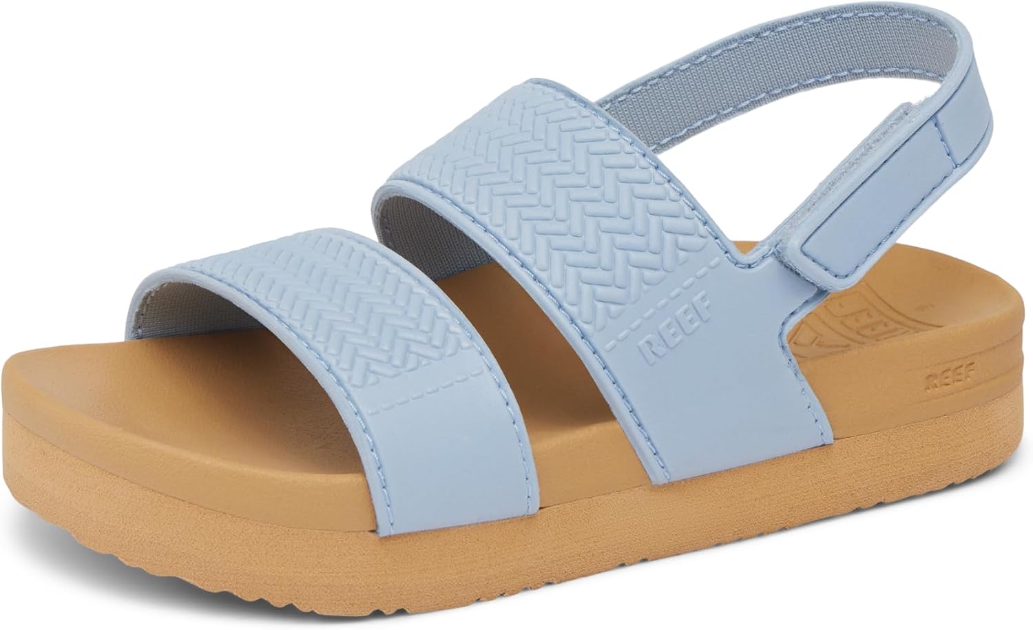 REEF Girls ToddlerLittle Kid Water Vista Platform Sandal, Water Friendly, Adjustable Strap Dusty Blue