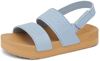 REEF Girls ToddlerLittle Kid Water Vista Platform Sandal, Water Friendly, Adjustable Strap Dusty Blue