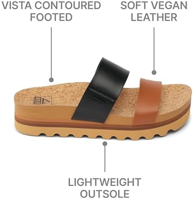 REEF Women's Sandals, Cushion Vista Hi Black Duo