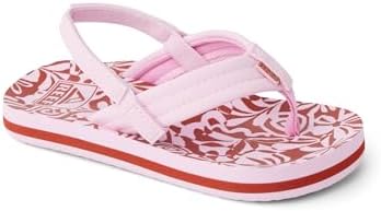 REEF Girls ToddlerLittle Kid Ahi Beach Flip Flop, Soft Cushion Footbed, Water Friendly Pink Modern Floral