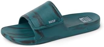 REEF Men's Sandals Fanning Slide H20 Deep Teal Marble