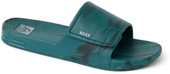 REEF Men's Sandals Fanning Slide H20 Deep Teal Marble