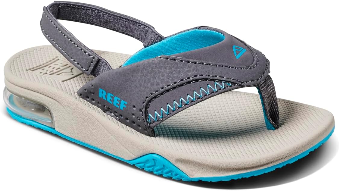 Reef Kids Little Fanning (little Kid) Grey-aqua-oak