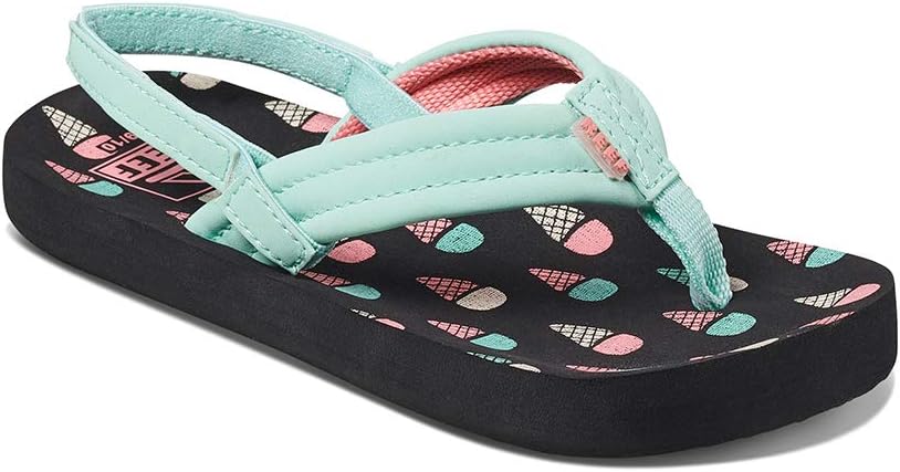 REEF Girls ToddlerLittle Kid Ahi Beach Flip Flop, Soft Cushion Footbed, Water Friendly Ice Cream
