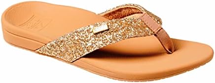 REEF Ortho-Spring Women's Flip Flop, Arch Support and Soft Cushion Footbed Champagne