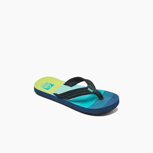 REEF Boys Kids Ahi Beach Flip Flop, Soft Cushion Footbed, Water Friendly Aqua-geen23
