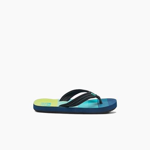 REEF Boys Kids Ahi Beach Flip Flop, Soft Cushion Footbed, Water Friendly Aqua-geen23