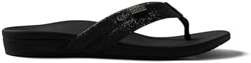 REEF Ortho-Spring Women's Flip Flop, Arch Support and Soft Cushion Footbed BlackBlack Glitter