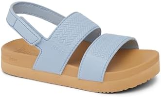 REEF Girls ToddlerLittle Kid Water Vista Platform Sandal, Water Friendly, Adjustable Strap Dusty Blue
