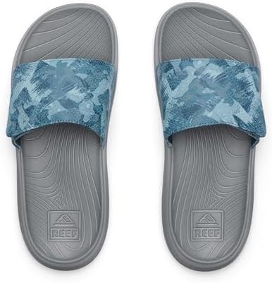 REEF Boys' Kids Salty Slide Painted BlueGrey