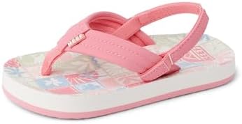 REEF Girls ToddlerLittle Kid Ahi Beach Flip Flop, Soft Cushion Footbed, Water Friendly initial