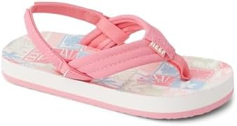 REEF Girls ToddlerLittle Kid Ahi Beach Flip Flop, Soft Cushion Footbed, Water Friendly initial