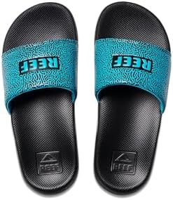 Reef Boys Kids One Slide Sandal Blue Coral