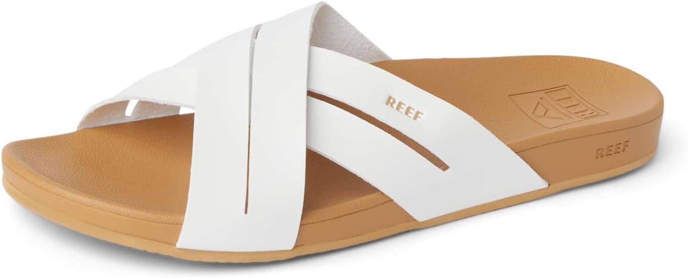 REEF Womens Sandals, Cushion Spring Bloom WhiteTan