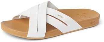 REEF Womens Sandals, Cushion Spring Bloom WhiteTan