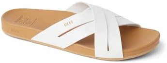 REEF Womens Sandals, Cushion Spring Bloom WhiteTan