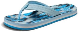 REEF Boys Kids Ahi Beach Flip Flop, Soft Cushion Footbed, Water Friendly Surf Palms