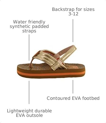 REEF Girls ToddlerLittle Kid Ahi Beach Flip Flop, Soft Cushion Footbed, Water Friendly Wild