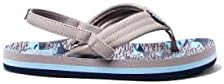 REEF Boys ToddlerLittle Kid Ahi Beach Flip Flop, Soft Cushion Footbed, Water Friendly Tan Sharks