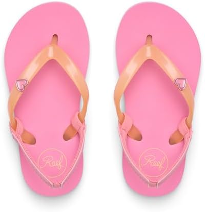REEF Girls' ToddlerLittle Kid Charming Pink Heart
