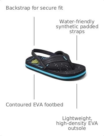 REEF Boys ToddlerLittle Kid Ahi Beach Flip Flop, Soft Cushion Footbed, Water Friendly Sharkade