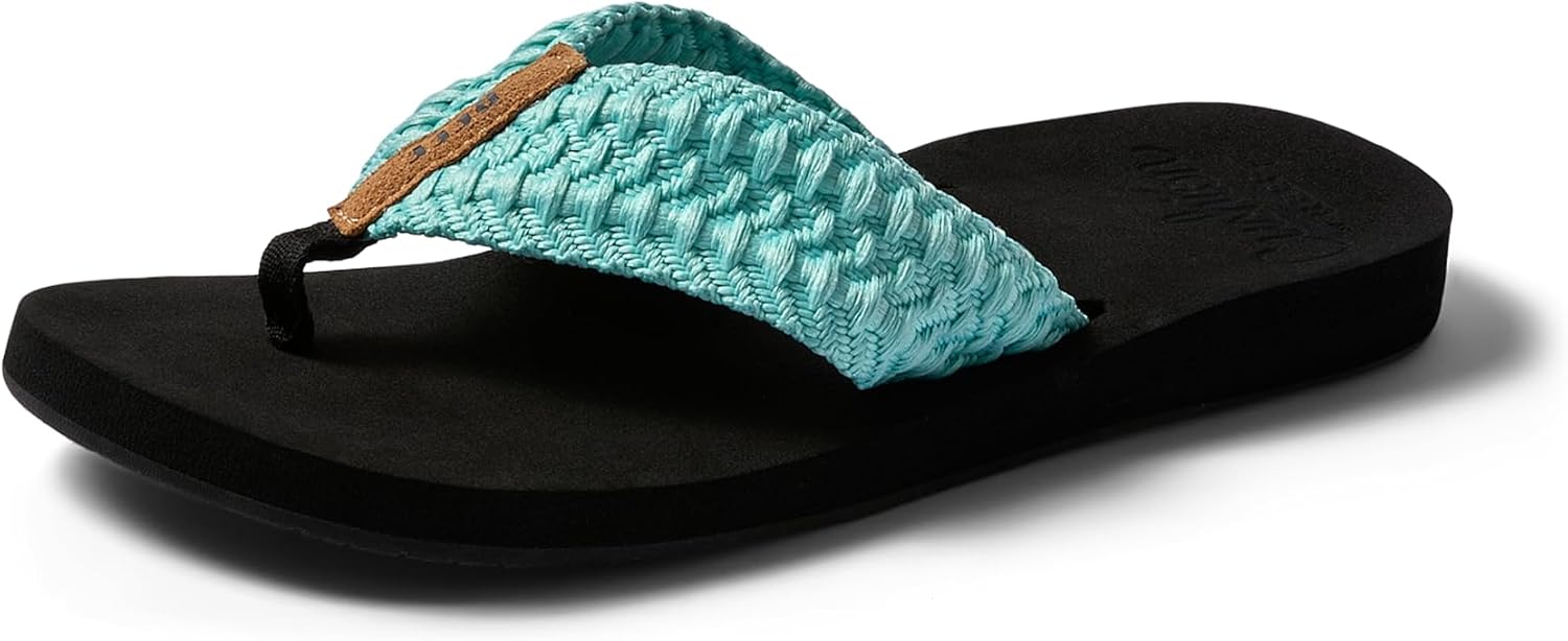 REEF Women's Cushion Threads TX Flip Flops Aqua