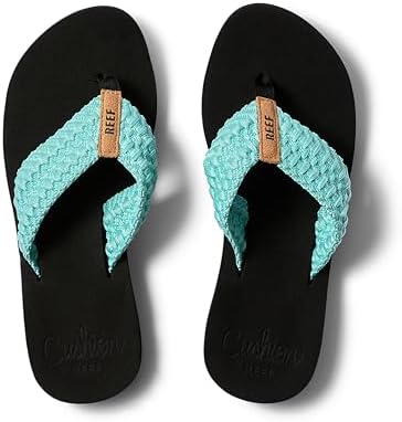REEF Women's Cushion Threads TX Flip Flops Aqua