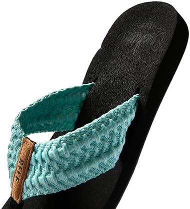 REEF Women's Cushion Threads TX Flip Flops Aqua