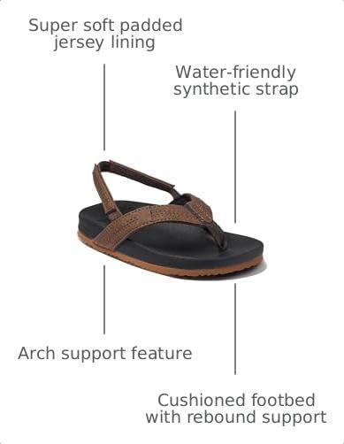 REEF Baby Boys' Phantom Cushion Flip Flops Black-brown23