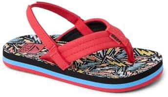 REEF Boys ToddlerLittle Kid Ahi Beach Flip Flop, Soft Cushion Footbed, Water Friendly Multi Bolts