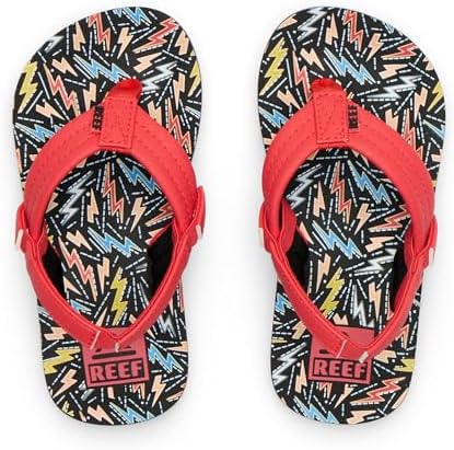 REEF Boys ToddlerLittle Kid Ahi Beach Flip Flop, Soft Cushion Footbed, Water Friendly Multi Bolts