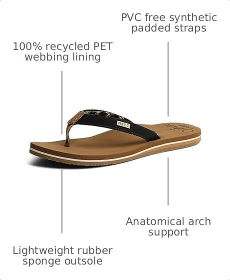 REEF Women's Cushion Sands Sandals Black-tan