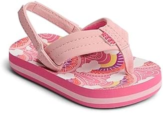 REEF Girls ToddlerLittle Kid Ahi Beach Flip Flop, Soft Cushion Footbed, Water Friendly initial