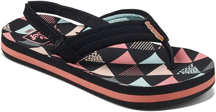 REEF Girls ToddlerLittle Kid Ahi Beach Flip Flop, Soft Cushion Footbed, Water Friendly Surf Flag