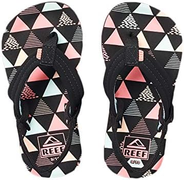 REEF Girls ToddlerLittle Kid Ahi Beach Flip Flop, Soft Cushion Footbed, Water Friendly Surf Flag