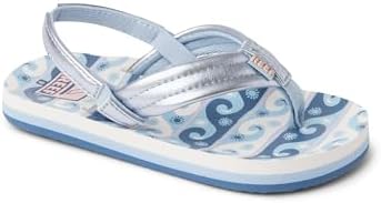 REEF Girls ToddlerLittle Kid Ahi Beach Flip Flop, Soft Cushion Footbed, Water Friendly Wavey