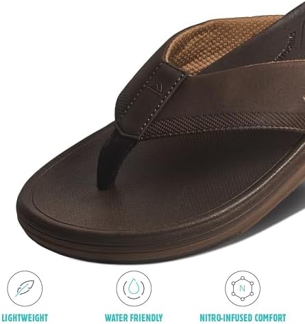 Reef Men's Cushion Norte Flip Flop Sandal Dark Brown