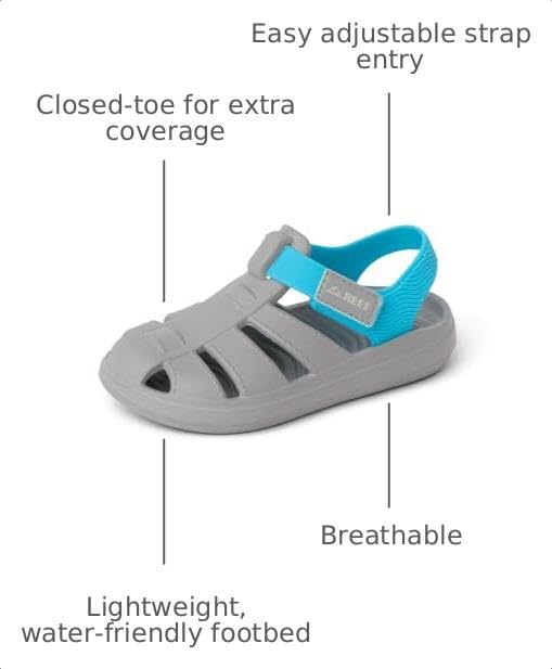 REEF Totally Beachin (Little Kid) GreyBlue