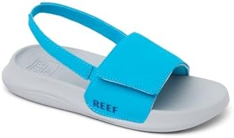 REEF Boys Sandals, ToddlerLittle Kid Salty Slide, GreyBlue, 9